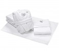 Махровые и вафельные халаты с логотипом, полотенца с логотипом